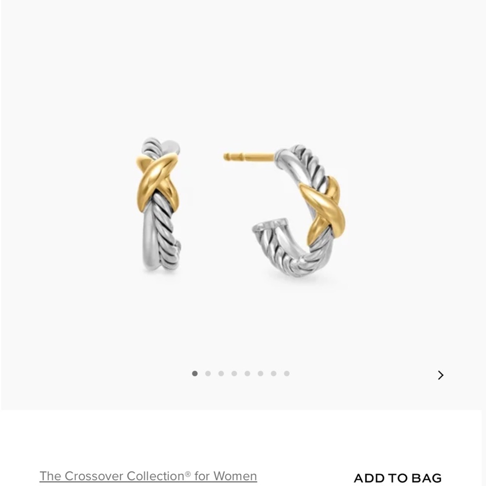 Elegant Two-Tone Hoop Earrings